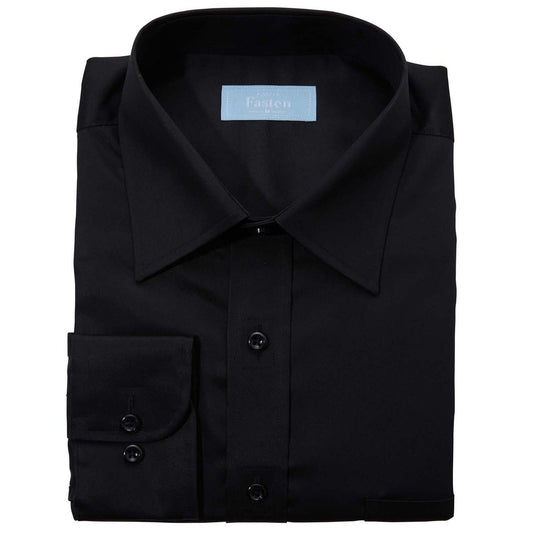 Black Launch Shirt with closed cuff